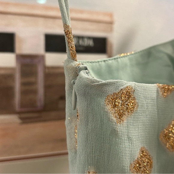 KARINA GRIMALDI X Revolve Letizia Metallic Midi One Shoulder Dress In Sage - Picture 5 of 7